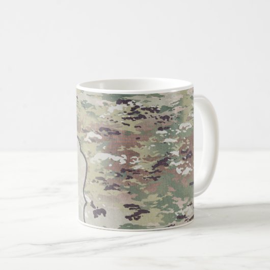 11 oz. Koffie Mok Leger OCP Camo Uniform Camoflaug (Voorkant rechts)