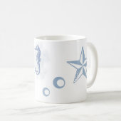 11 oz. Koffie Mok Seahorse Zee Ocean Beach (Voorkant rechts)