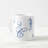 11 oz. Koffie Mok Seahorse Zee Ocean Beach (Voorkant links)