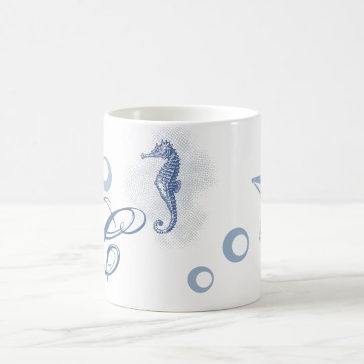 11 oz. Koffie Mok Seahorse Zee Ocean Beach (Center)