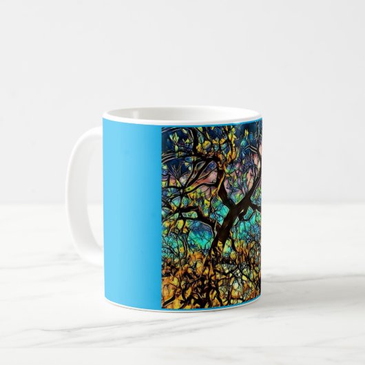 11 oz. Mug- Arbre de vie Café Mug (Devant gauche)