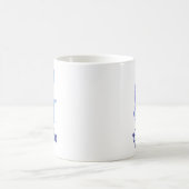 11 oz Mug personnalisé avec des Bleus et des Fleur (Centre)