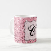 11 Oz. Parties scintillant or Rose de café Mug (Devant gauche)