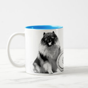 11 oz. Twee toonaangevende mok met Keeshond voor e
