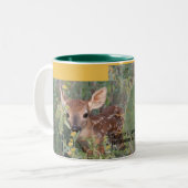 11 oz. twee toonaangevende mok met Texas Whitetail (Voorkant links)