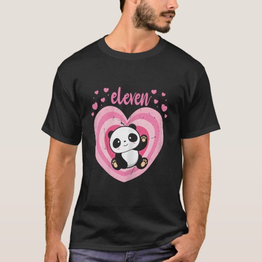 11 Panda 11Th B-Day T-shirt (Voorkant)