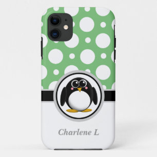 11 Penguin Green Assorted Pois iPhone 5 Coque