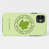 11  PENSEZ COQUE IPHONE VERT (Dos (Horizontal))