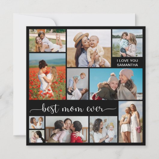 11 Photo Collage Meilleure Maman Carte de voeux (Devant)