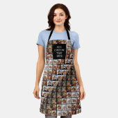 11 Photo Collage Patroon - Aangepast monogram Schort (Gedragen)