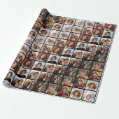 11 Photo Collage Pattern - Aangepast raster Cadeaupapier (Uitgerold)