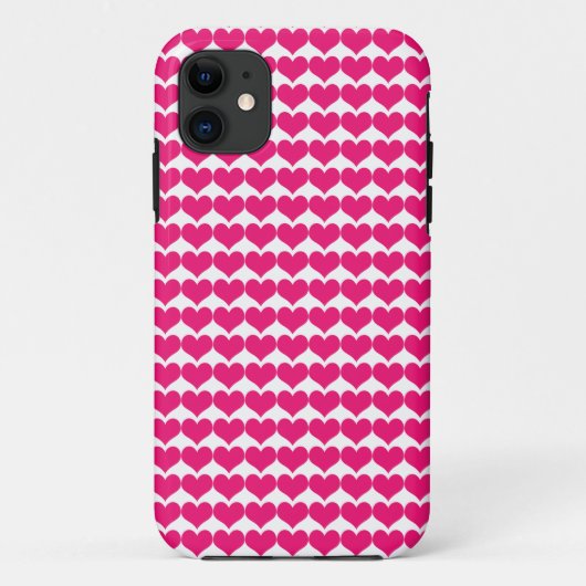11 Pink Coeurs mignons Motif BT iPhone 5 Coque (Dos)