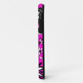 11 Pink noir blanc fleur art iphone 5 coque (Dos/Gauche)