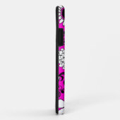 11 Pink noir blanc fleur art iphone 5 coque (Dos/Droite)