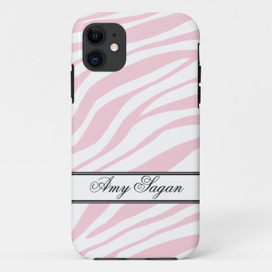 11 Pink Zebra Imprimer iPhone 5 Coque personnalisé (Dos)