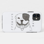 11 Pitbull Love iPhone 5 Coque (Dos (Horizontal))