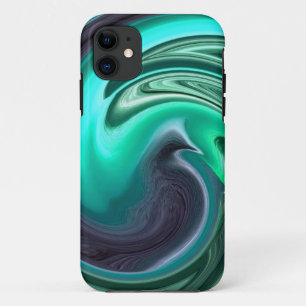 11 Plum Dove Abstraite dans Aqua iPhone 5 Coque