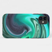 11 Plum Dove Abstraite dans Aqua iPhone 5 Coque (Dos (Horizontal))