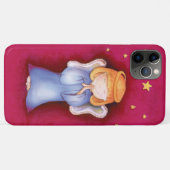 11 Pro Max Coque iphone rose rouge de fille mignonne d'ange (Dos (Horizontal))