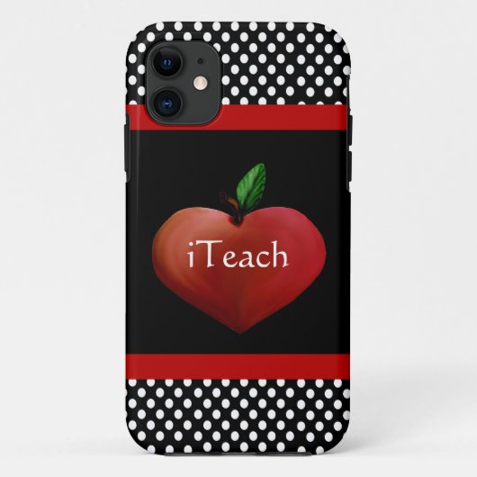 11 Red Heart Apple Teacher's iPhone 5 Coque (Dos)
