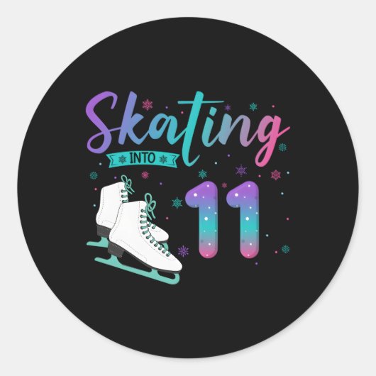 11 Schaatsen in de 11e Ronde Sticker (Voorkant)
