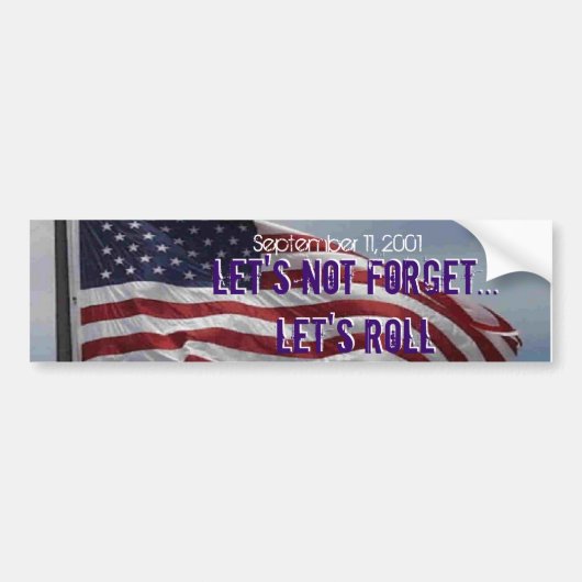 11 september 2001 bumpersticker (Voorkant)