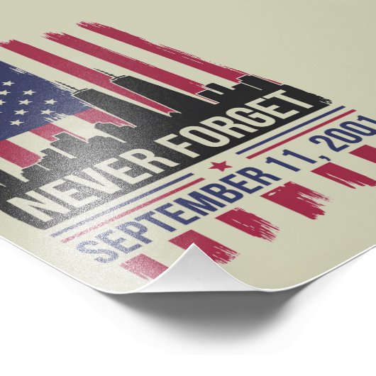 11 september 2001 Memorial Day Verenigde Staten Foto Afdruk (Hoek)