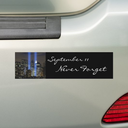 11 september, lichttorens bumpersticker (Op auto)