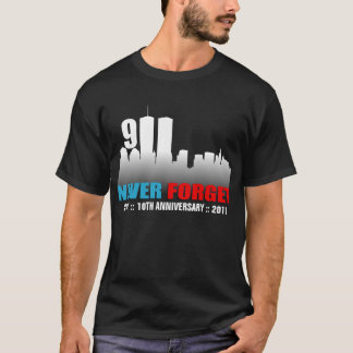 11 september - vergeet nooit - WTC Skyline Shirt