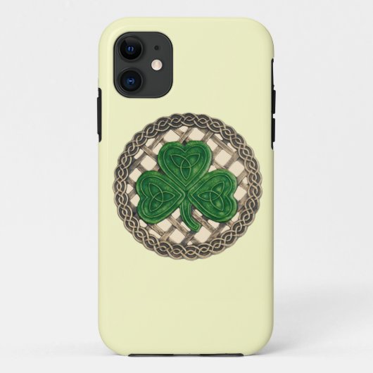 11 Shamrock beige et Celtic Knots iPhone 5 Coque (Dos)