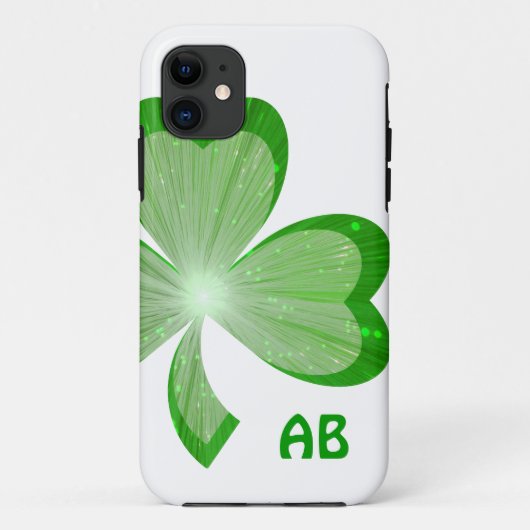 11 Shamrock White Side monogramme iPhone 5 coque (Dos)