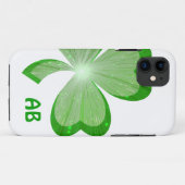 11 Shamrock White Side monogramme iPhone 5 coque (Dos (Horizontal))
