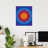 11 SRI YANTRA FLAME POSTER (Thuiskantoor)