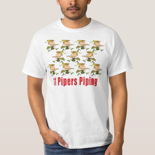 11 T-shirts met pijpleiding (Voorkant)