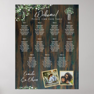 11 Tabel Rustisch hout Gypsophila FOTO-SEIEREND sc Poster