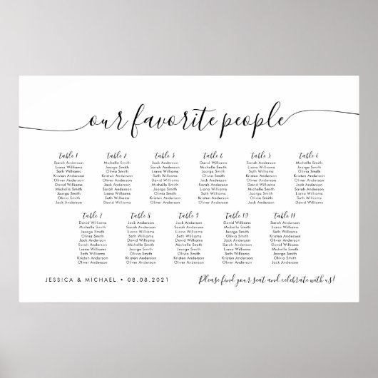 11 Tableau Élégant Notre Tableau De Sièges Les Per (Devant)