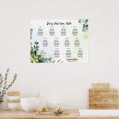 11 Tableau Mariage Places de siège Vert Eucalyptus (Cuisine)