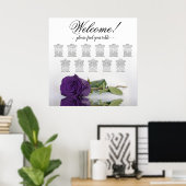 11 Tableau Royal Purple Rose Mariage Siège (Bureau à domicile)