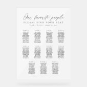 11 Tables Favorite People Acrylic Seating Chart (Recto)