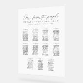 11 Tables Favorite People Acrylic Seating Chart (Angle)