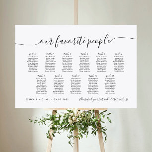 11 Tafel Elegant Onze Favoriete Mensen Zitplaatsin Poster