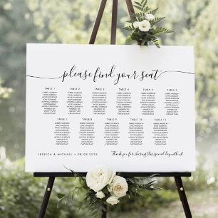11 Tafels Modern Vind Je Stoel Zitplaats Chart Poster