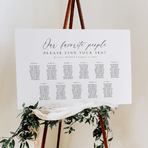 11 Tafels Ons Favoriete Personen Zitplaatsindeling Poster