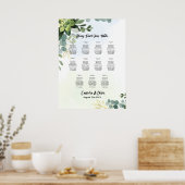 11 Tafelweddenschappen Grafiek Greenery Eucalyptus Poster (Keuken)