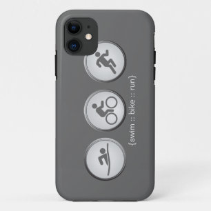 11 Triathlon Swim-Bike-Run iPhone 5 Coque (gris)