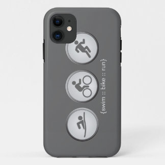 11 Triathlon Swim-Bike-Run iPhone 5 Coque (gris)