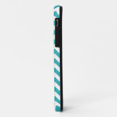 11 Turquoise Chevron Black Frame iPhone 5 coque (Dos/Gauche)