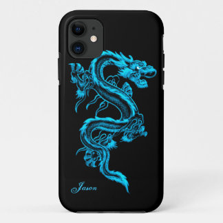 11 Turquoise Dragon Custom iPhone 5 Coque