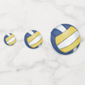 11 van de 12 Gepersonaliseerde Volleybal Stippen Confetti (Voorkanten)