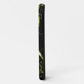 11 Veste en cuir Jaune monogramme iPhone 5 coque (Dos/Gauche)